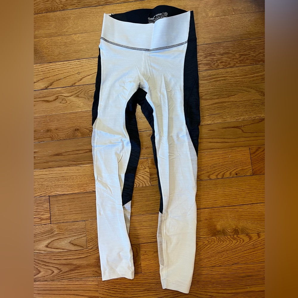 Outdoor Voices Tights Black White and Beige Leggings XS